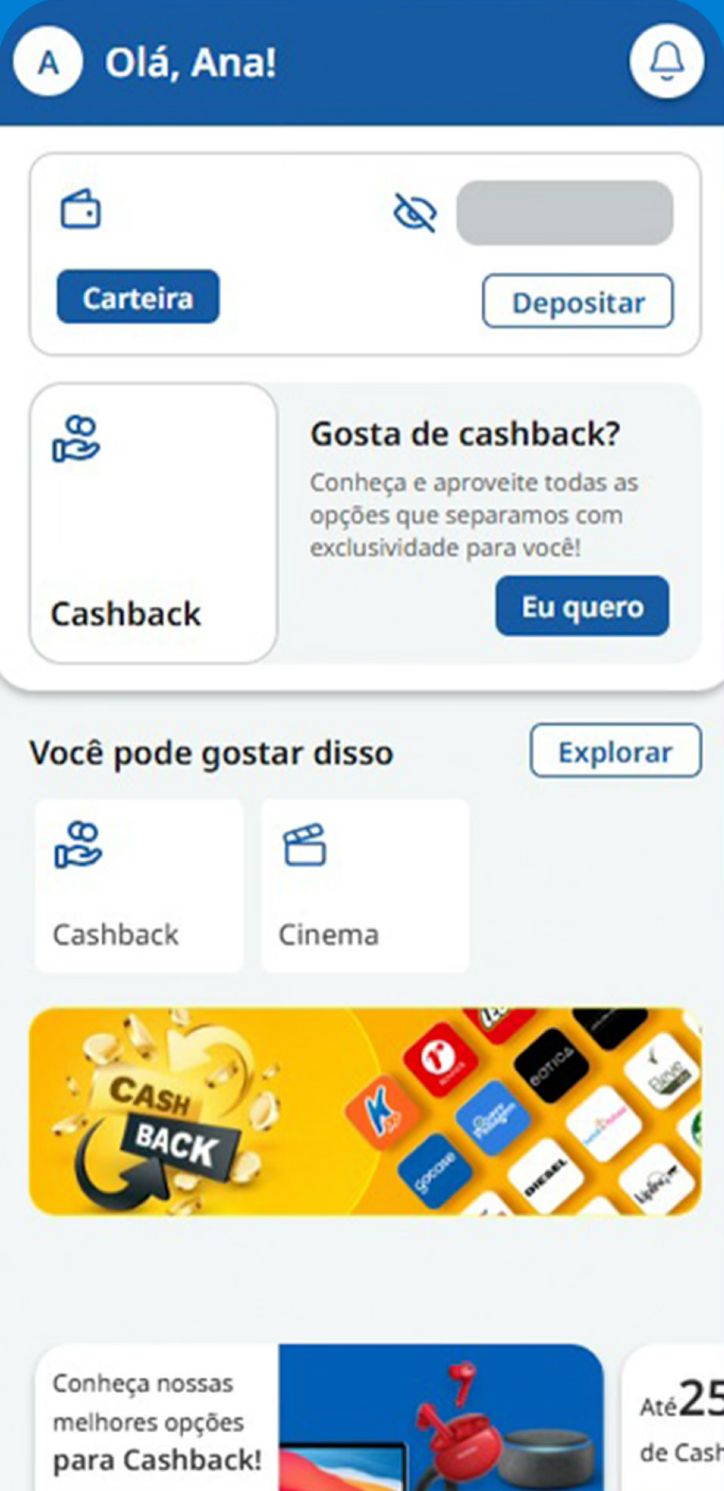Tela do aplicativo Planet Internet